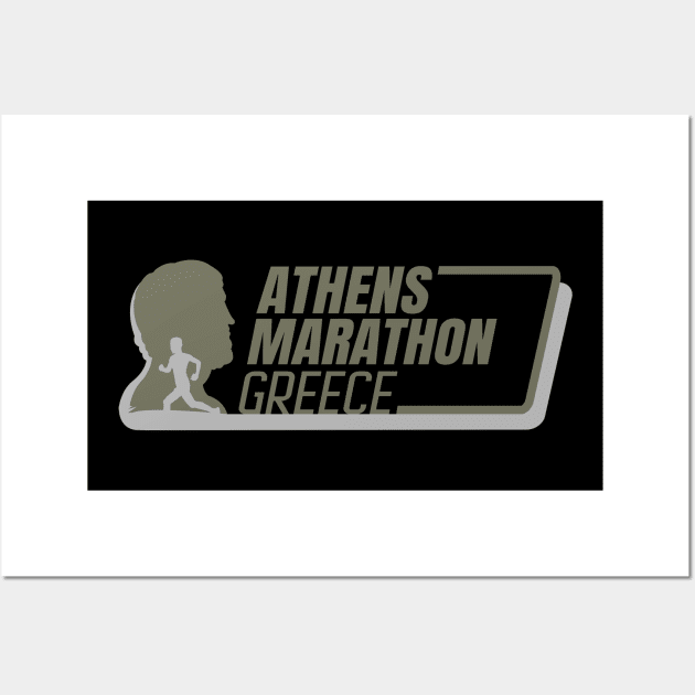 'Athens Marathon' Awesome Athens Greek Mythology Gift Wall Art by ourwackyhome